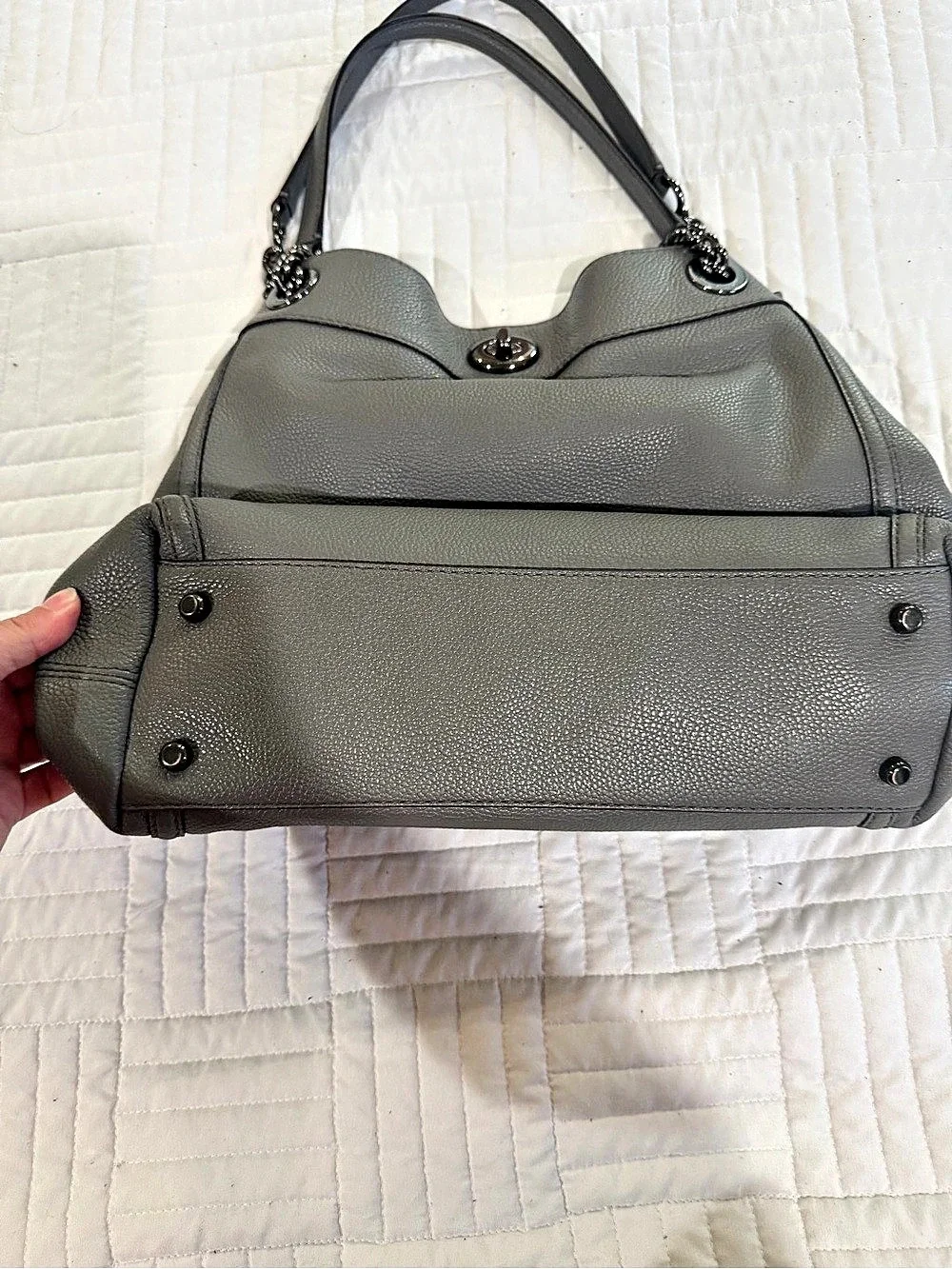 Coach Edie 31 Shoulder Bag Gray